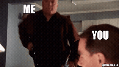 Man With Gun Next To Man Saying Me And You GIF