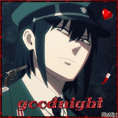 Man With Gun Saying Goodnight GIF