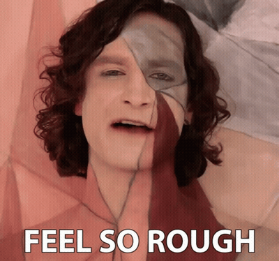 Man With Half Painted Face Feel So Rough GIF