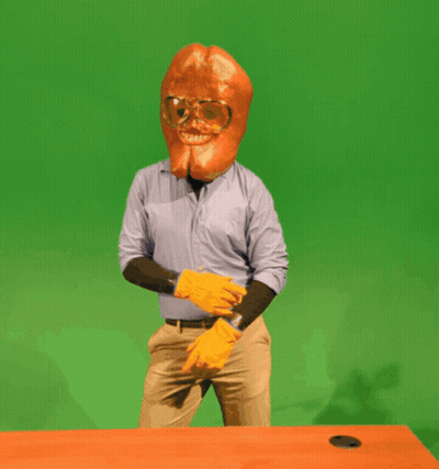 Man With Hamburger Head Giving Thumbs Up GIF