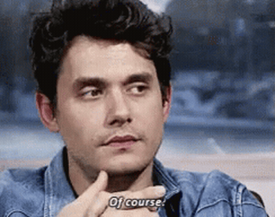 Hombre con la mano en la barbilla diciendo Por supuesto GIF
