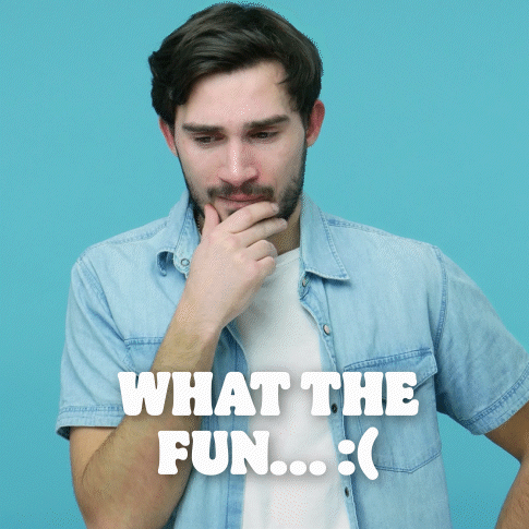 Man With Hand On Chin Saying What The Fun GIF