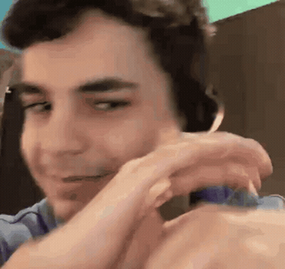 Man With Hand On Face Close Up GIF