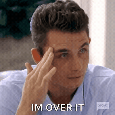 Man With Hand On Forehead Saying Im Over It GIF