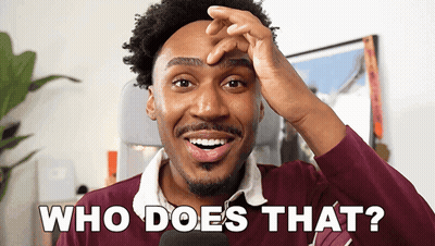 Man With Hand On Forehead Saying Who Does That GIF