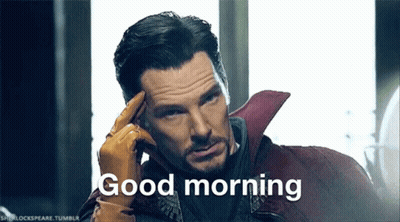 Man With Hand On Forehead Says Good Morning GIF