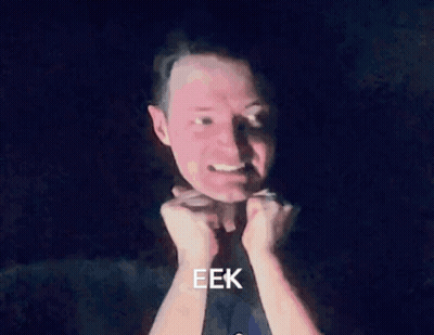 Man With Hands On Face Saying Eek GIF