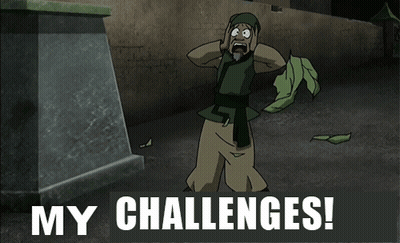 Man With Hands On Head Saying My Challenges GIF