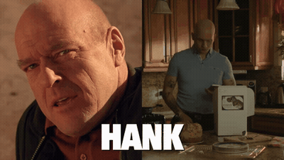 Man With Hank Written On Face GIF
