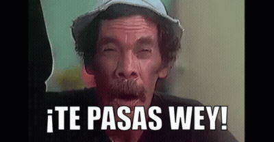 Man With Hat And Beard Saying Te Pasas Wey GIF
