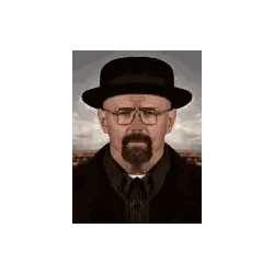 Man With Hat And Glasses Sticker