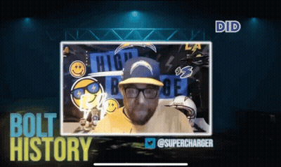 Man With Hat And Glasses On Screen Saying Bolt History GIF