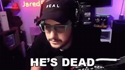 Man With Hat And Glasses Saying He's Dead GIF