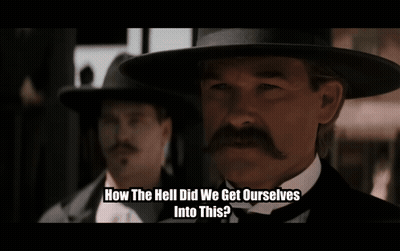 Man With Hat And Mustache Says How The Hell Did We Get Ourselves Into This GIF