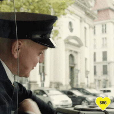Man With Hat And Yellow Heart Saying BG GIF