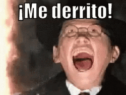 Man With Hat Face Melt GIF