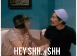 Man With Hat Hey Shh GIF