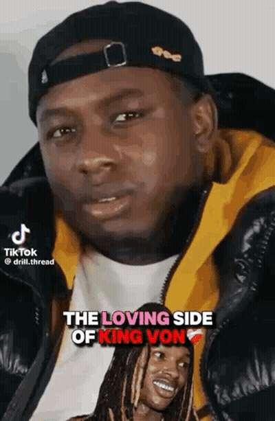 Man With Hat Jacket King Von Loving Side GIF