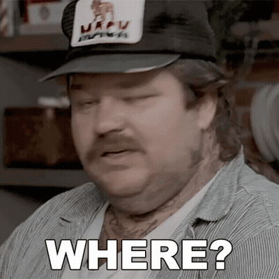 Man With Hat Saying Where GIF