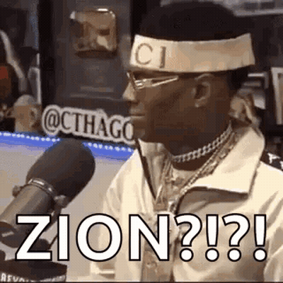 Man With Headband And Glasses Saying Zion GIF