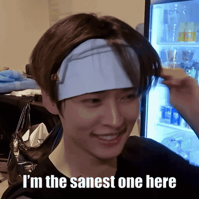 Man With Headband Saying I'm The Sanest One Here GIF