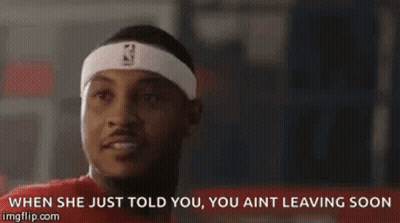 Man With Headband Saying When She Just Told You You Ain't Leaving Soon GIF