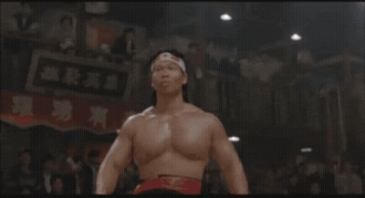Man With Headband Saying You Are Next GIF