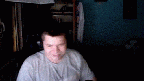 Man With Headphones And Abercrombie & Fitch Shirt GIF