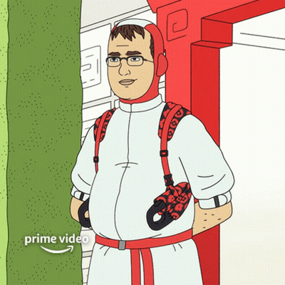 Man With Headphones And Backpack From Prime Video GIF