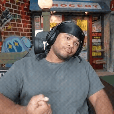 Man With Headphones And Bandana At Grocery Store GIF