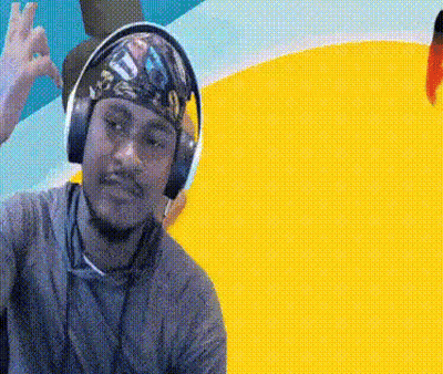 Man With Headphones And Bandana Giving OK Sign GIF