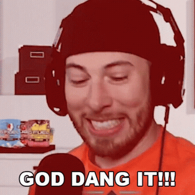 Man With Headphones And Beanie Saying God Dang It GIF