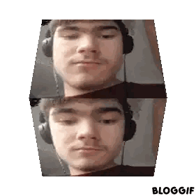 Man With Headphones And Bloggif Sticker