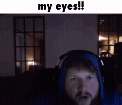 Man With Headphones And Blue Hoodie My Eyes GIF