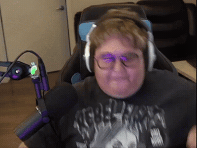 Man With Headphones And Glasses At Microphone Making Face GIF