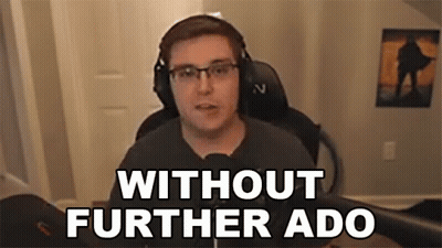 Man With Headphones And Glasses At Microphone Saying Without Further Ado GIF