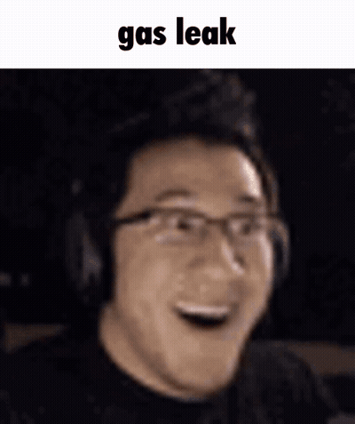 Man With Headphones And Glasses Saying Gas Leak GIF