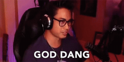 Man With Headphones And Glasses Saying God Dang GIF