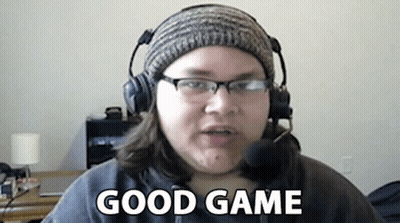 Man With Headphones And Glasses Saying Good Game GIF