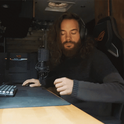 Man With Headphones And Glasses Saying I Love You GIF