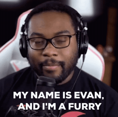Man With Headphones And Glasses Saying Name Is Evan GIF