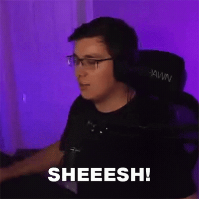 Man With Headphones And Glasses Saying Sheeesh GIF