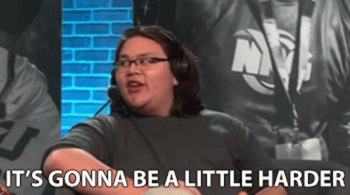Man With Headphones And Glasses Says It's Gonna Be A Little Harder GIF
