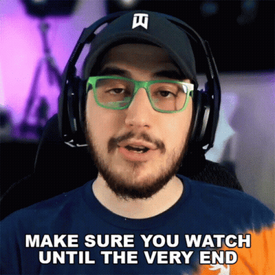 Man With Headphones And Glasses Says Make Sure You Watch Until The Very End GIF