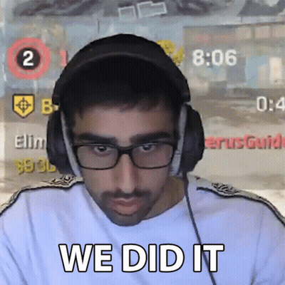 Man With Headphones And Glasses Says We Did It GIF