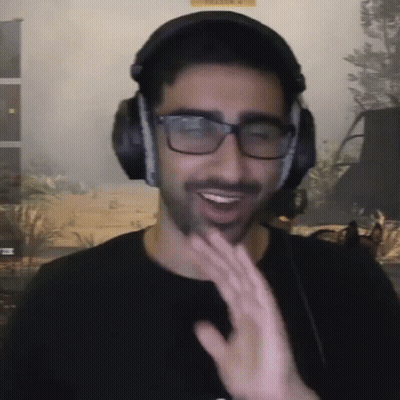 Man With Headphones And Glasses Smiling And Waving GIF