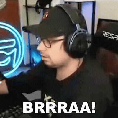 Man With Headphones And Hat At Computer Brrraa GIF