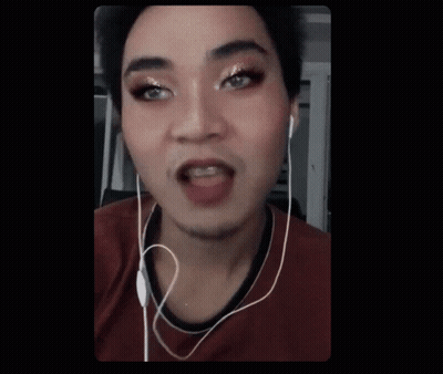 Man With Headphones And Hat Saying Massive GIF