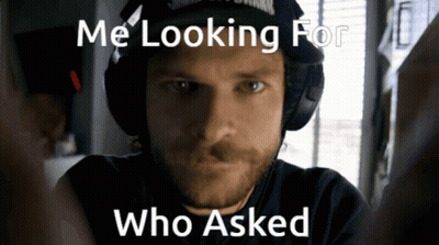 Man With Headphones And Hat Saying Me Looking For Who Asked GIF