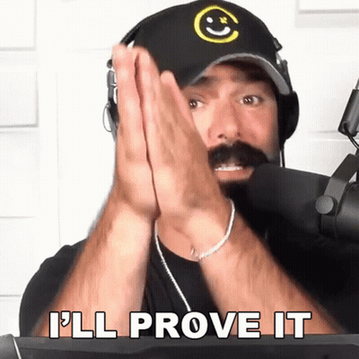 Man With Headphones And Hat Says I'll Prove It GIF